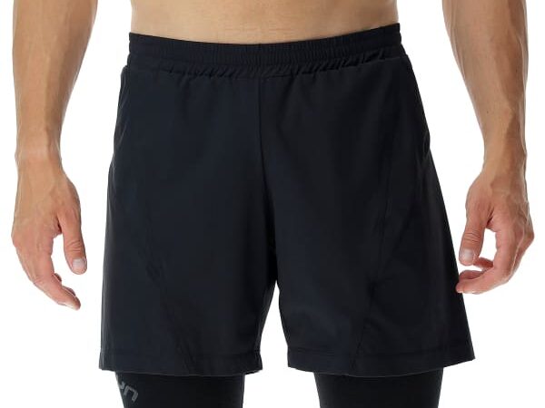 Short de running UYN Man Running Exceleration Ow Performance 2in1 - Noir - taille XL