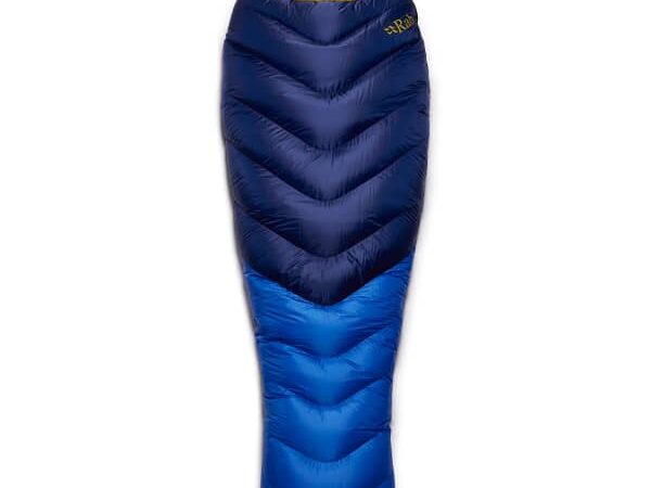 Sac de couchage RAB Neutrino 800 XL - Bleu / Jaune - taille GAUCHE 2025