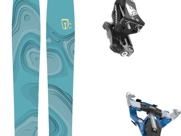 Pack ski de randonnée Icelantic Mystic 97 23 + Fixations - Bleu / Jaune / Blanc - modèle 2023 - taille 155