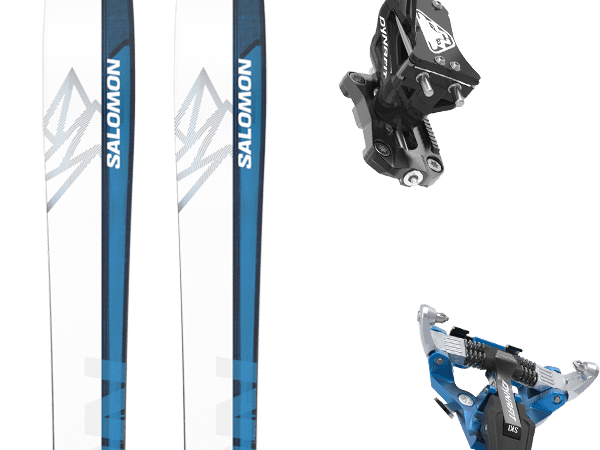Pack ski de randonnée Salomon Qst Echo 106 Wht/race Blue/process Blue 25 + Fixations - Bleu / Blanc - modèle 2025 - taille 165
