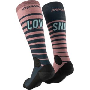 Chaussettes de ski de randonnée Dynafit FT Graphic Sk – Gris / Rose – Taille 35/38
