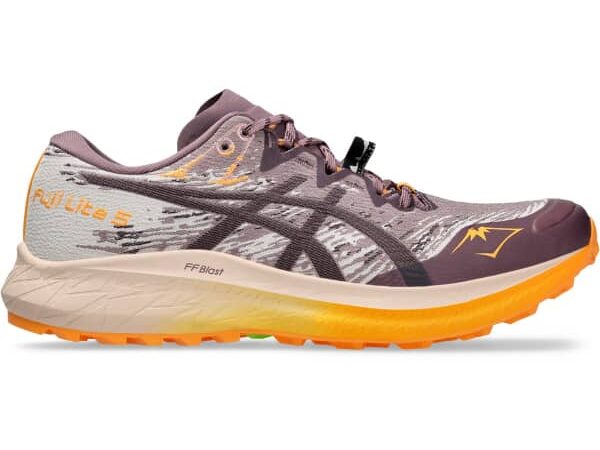 Chaussure de trail ASICS Fuji Lite 5 pour femme - Violet / Orange - taille 37