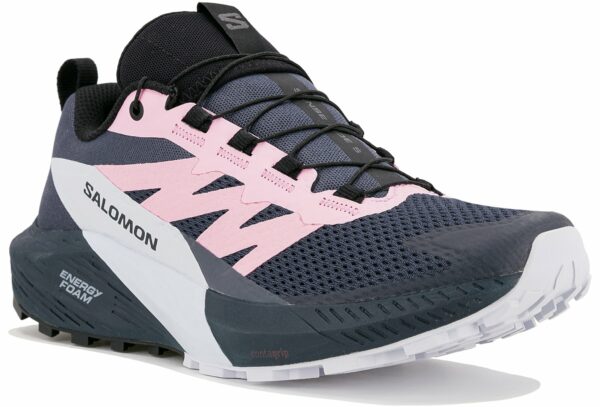 Salomon Sense Ride 5 W Chaussures de sport femme déstockage - Chaussures de trail femme avec amorti dynamique