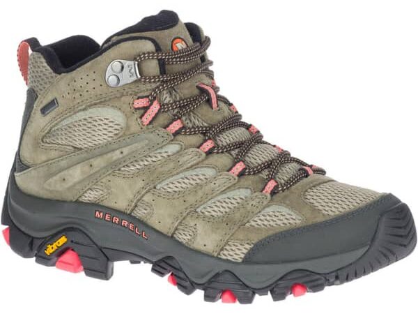 Chaussures de randonnée Merrell Moab 3 Mid Gore-tex pour femme - Vert / Noir / Rose