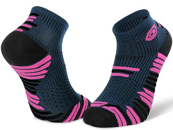 BV SPORT Trail Elite Blue/pink - Chaussettes de Trail Technique et Confortable