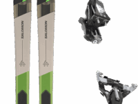 Pack ski de randonnée Salomon Mtn 86 Pro 25 + Fixations - Gris / Noir / Vert - modèle 2025 - taille 156