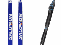 Pack ski de fond Salomon S/lab Skate 24 + Fixations - Bleu / Blanc - modèle 2024 - taille 170