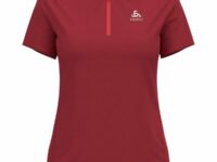 T-shirt technique Odlo Mc 1/2 Zip Axalp Trail - Rouge - taille M 2023