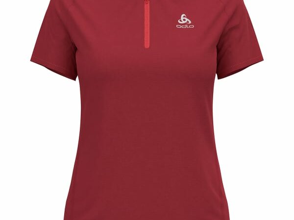 T-shirt technique Odlo Mc 1/2 Zip Axalp Trail - Rouge - taille M 2023