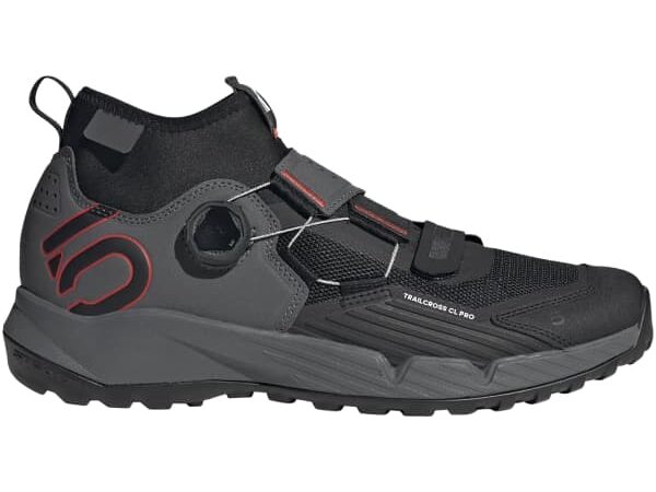 Chaussure de vélo Five Ten Trailcross Pro Clip-in pour homme - Gris/Noir/Rouge taille 42 2025