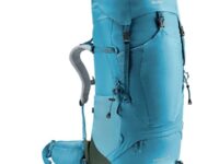 DEUTER Aircontact Lite 45+10 Sl Bleu / Vert 2025 Sac à dos de randonnée femme