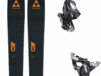 Pack ski de randonnée Fischer Transalp 82 W 24 + Fixations - Gris / Noir / Orange - modèle 2024 - taille 148