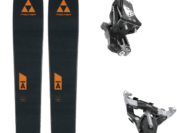 Pack ski de randonnée Fischer Transalp 82 W 24 + Fixations - Gris / Noir / Orange - modèle 2024 - taille 148