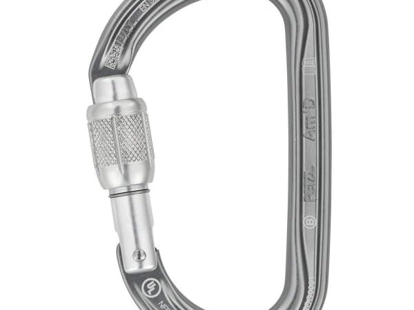 Mousqueton PETZL Am'd Screw-lock Gris Unique 2025 pour l'escalade et l'alpinisme
