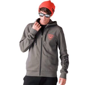 Sweat à capuche ROSSIGNOL Hero Fz Hoodie pour homme – Gris – taille L 2024