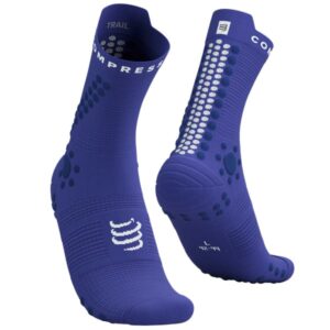 Chaussettes de trail COMPRESSPORT Pro Racing Socks V4.0 Trail – Bleu – Taille 39/41