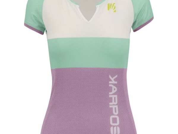 Tee-shirt femme Karpos Moved Evo W Jersey - Violet / Vert / Blanc - Taille XS 2024