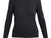 Tee-shirt ICEBREAKER W Merino 125 Zoneknit Energy Wind Ls Noir Taille S