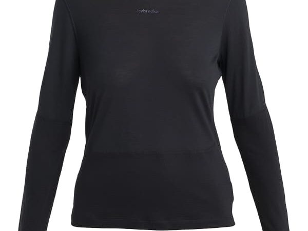 ICEBREAKER W Merino 125 Zoneknit Energy Wind Ls Tee - Noir - taille S 2025