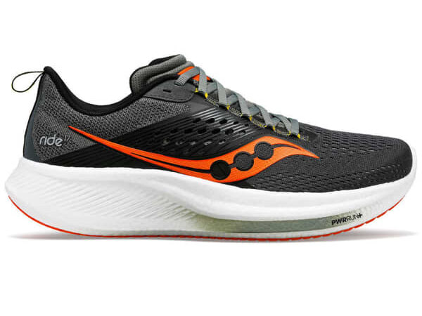 Chaussure de course homme SAUCONY Ride 17 - Gris / Orange - taille 42