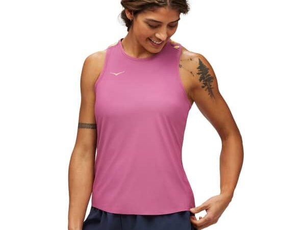 HOKA ONE ONE W Airolite Run Tank - Débardeur de course pour femme violet/rose taille L 2024