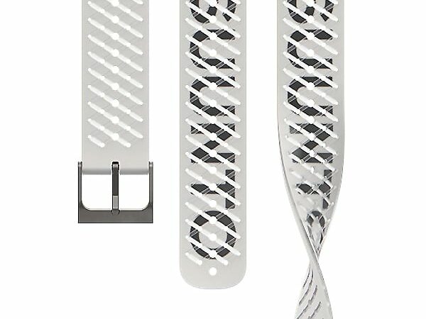 Bracelet de montre en silicone SUUNTO 22 Ath5 Blanc / Noir