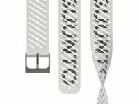 Bracelet de montre en silicone Suunto 22 Ath5 Blanc/Noir 2025