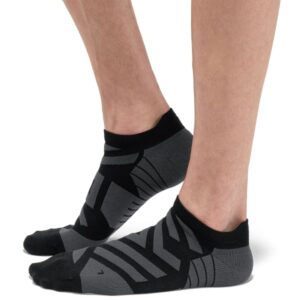 Chaussette de running pour homme ON RUNNING Performance Low Sock – Noir / Gris – taille 42/43 2024