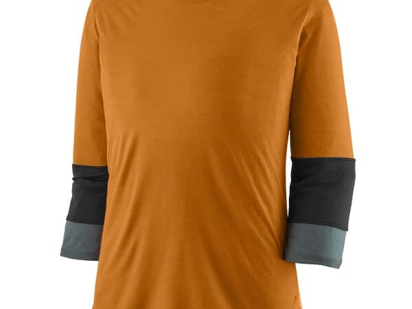 PATAGONIA W's Merino Blend 3/4 Sleeve Bike Jersey Golden Caramel - Marron - taille L 2024