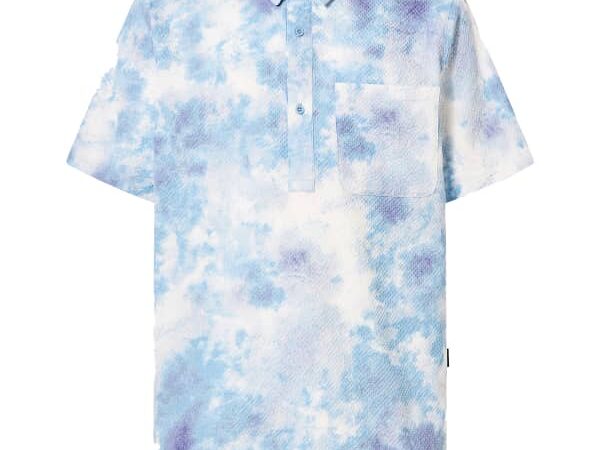 Haut à manches courtes Oakley Deco Palms Rc Ss Button Down - Bleu / Blanc - Taille S 2024