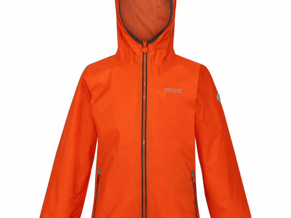Veste imperméable pour enfant REGATTA Lever II - Orange - taille 7/8 ans 2024