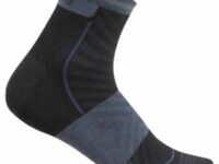 ICEBREAKER M Merino Run+ Ultralight - Chaussettes de running pour homme - Gris / Noir - taille 42/44