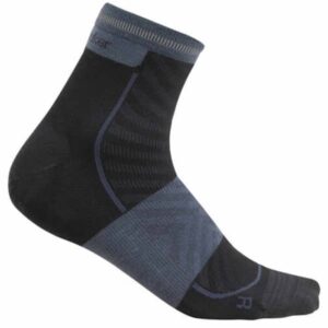 ICEBREAKER M Merino Run+ Ultralight – Chaussettes de running pour homme – Gris / Noir – taille 42/44