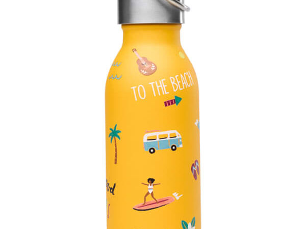 Bouteille isotherme QWETCH Insulated Stainless Steel Bottle pour enfants 350 Ml Jaune 2025