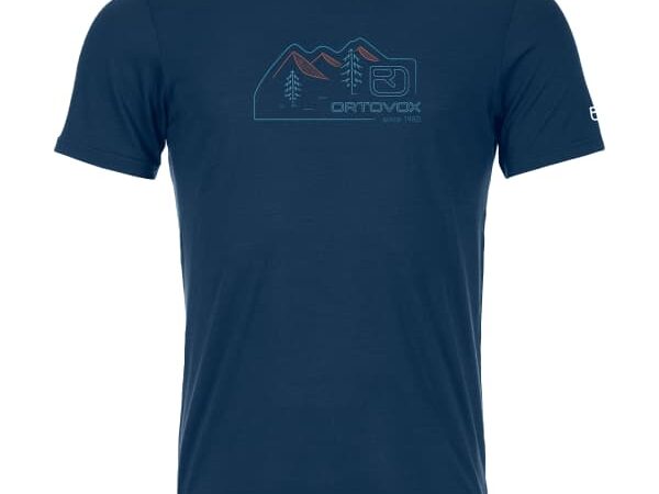 Tee-shirt homme ORTOVOX 150 Cool Vintage Badge Ts - Bleu - taille XL 2025