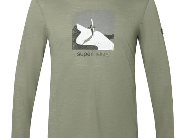 Haut à manches longues pour homme SUPER.NATURAL Almost Done Ls - Vert - taille L 2025