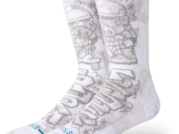 Chaussettes STANCE Dj Trooper Crew - Gris / Blanc - taille 43/46