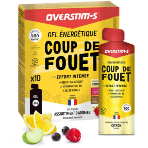 Gel énergétique OVERSTIMS Coup De Fouet Assortiment (cola, Citron, Fruits Rouge) Pack X10 Rouge / Jaune / Vert Unique 2025