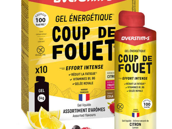 Gel énergétique OVERSTIMS Coup De Fouet Assortiment (cola, Citron, Fruits Rouge) Pack X10 Rouge / Jaune / Vert Unique 2025