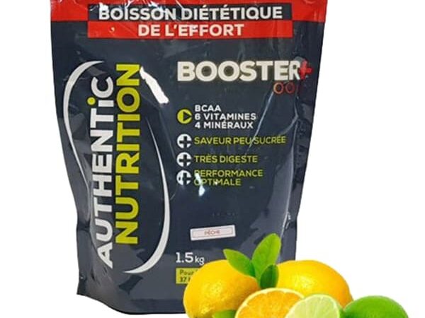 Boisson énergétique isotonique Authentic Nutrition Booster+ 1500g Citron Bleu Unique 2025
