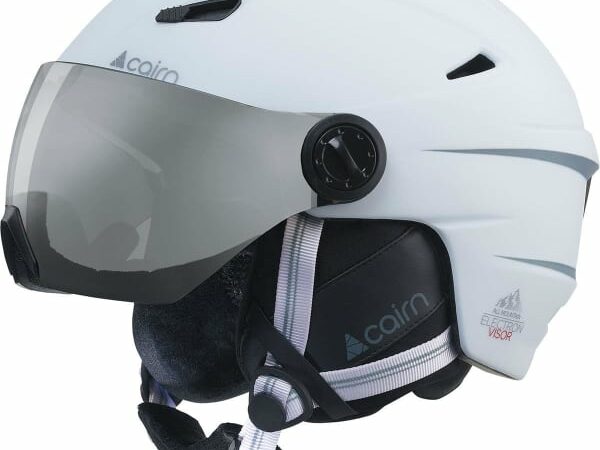 Casque de ski freeride Cairn ELECTRON VISOR Blanc - Taille 55/56 2025