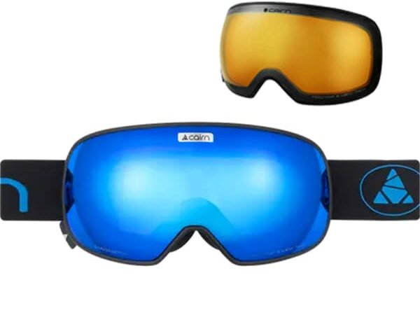 CAIRN Magnetik Spx3000 Ium Bleu / Noir / Jaune 2025 - Masque de ski interchangeable avec double écran