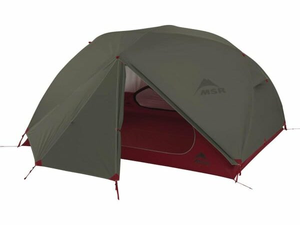MSR Elixir 3 Tent V2 Vert / Rouge Unique 2025 - Tente de randonnée légère et spacieuse