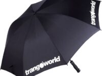 TRANGOWORLD Parapluie Storm Noir Unique 2025 - Parapluie de randonnée robuste