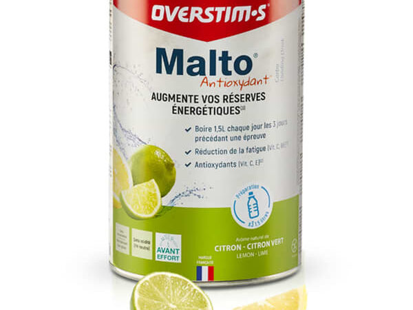 Poudre d'énergie OVERSTIMS Malto Antioxydant Citron-citron Vert 450g