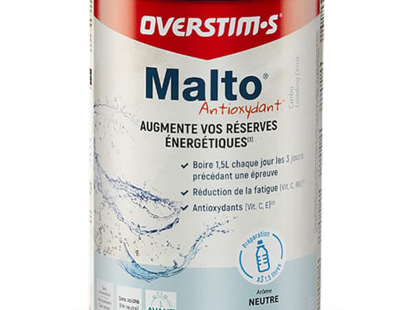 Boisson énergétique Overstims Malto Antioxydant Neutre 500g - Blanc
