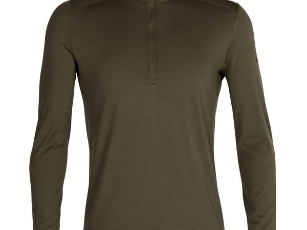 T-shirt de sport ICEBREAKER 200 Oasis Ls Half Zip pour homme - Vert - taille S 2023