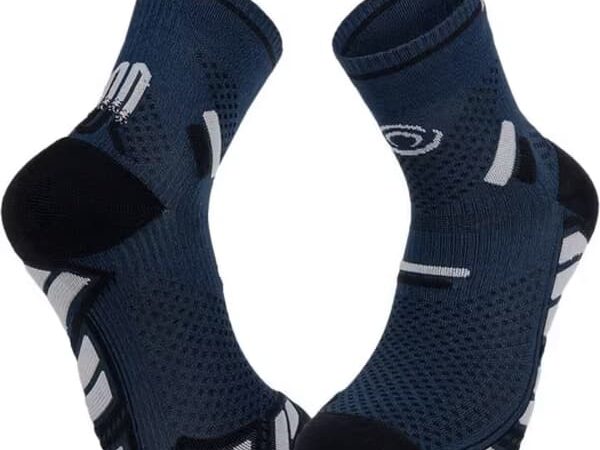 Chaussettes de trail BV SPORT Trail Ultra Mid - Bleu / Gris / Noir - taille 36/38