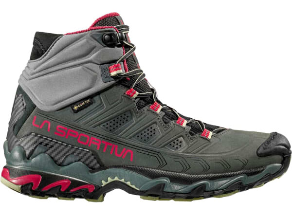Chaussure de marche La Sportiva Ultra Raptor II Mid Leather W Gore-tex - Gris / Rouge - taille 37 1/2 2025
