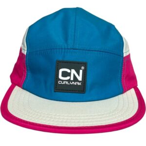 Casquette running Curlynak 5 Pans Cap – Bleu / Blanc / Rose – taille Unique
